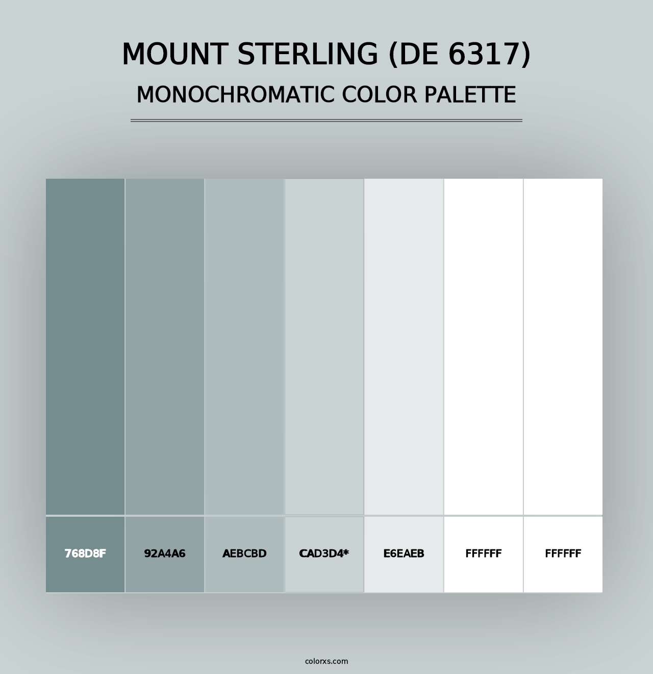 Mount Sterling (DE 6317) - Monochromatic Color Palette