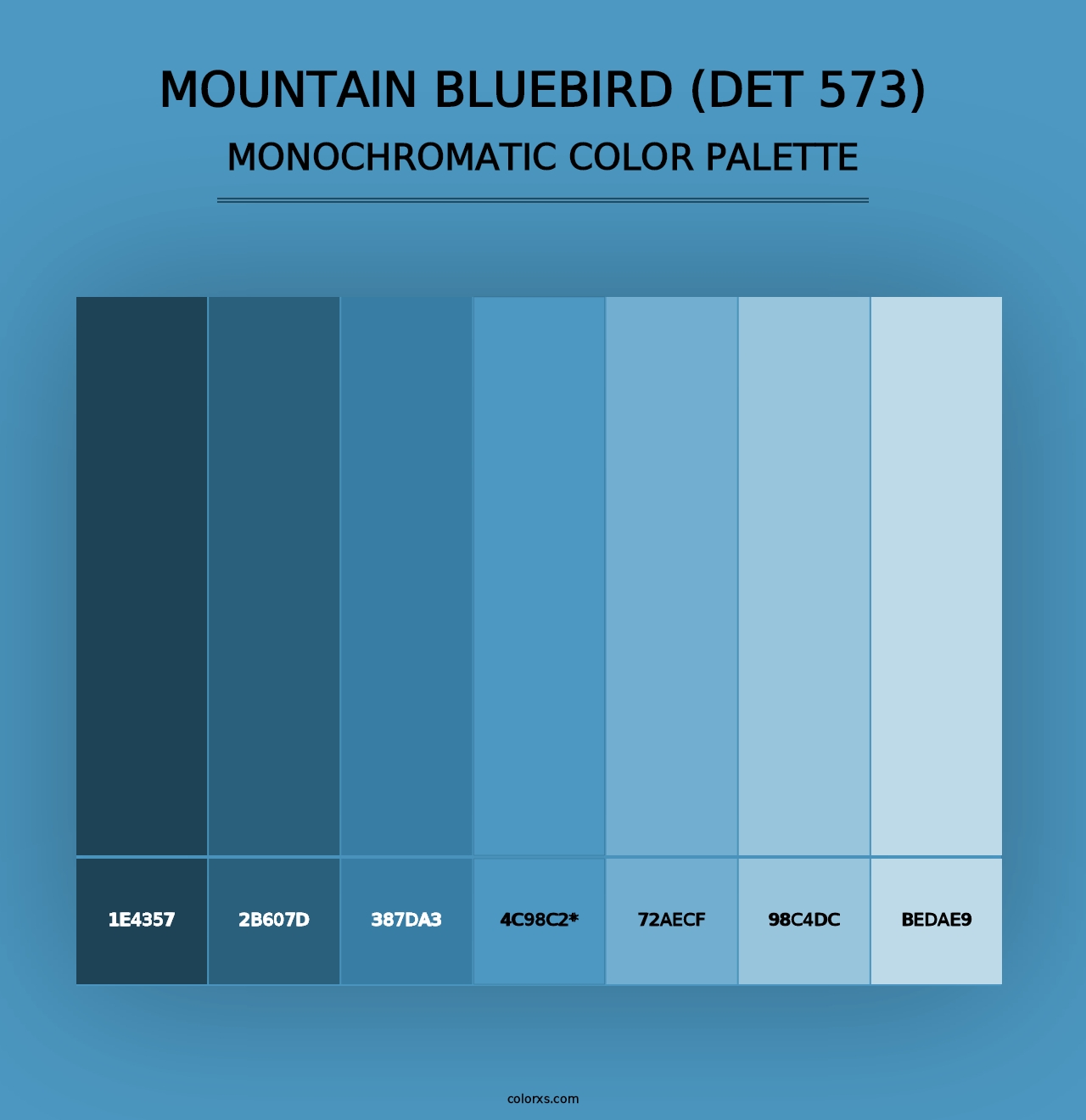 Mountain Bluebird (DET 573) - Monochromatic Color Palette