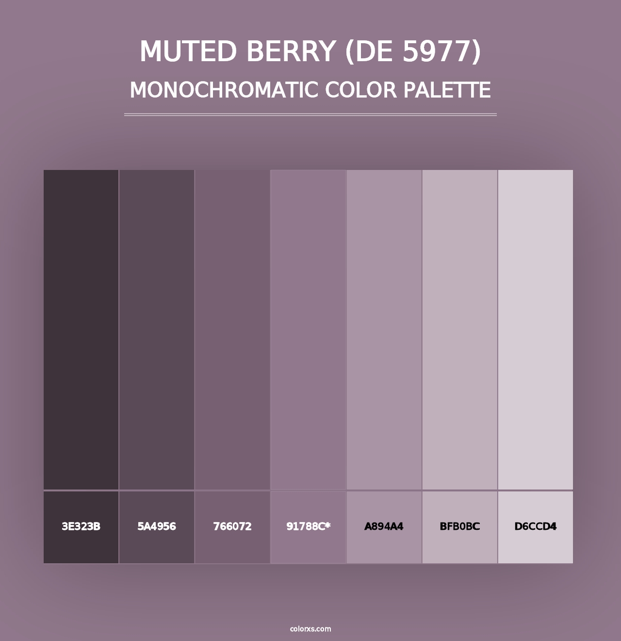 Muted Berry (DE 5977) - Monochromatic Color Palette