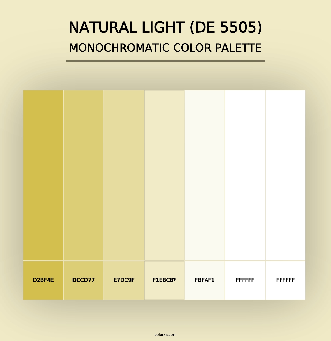 Natural Light (DE 5505) - Monochromatic Color Palette