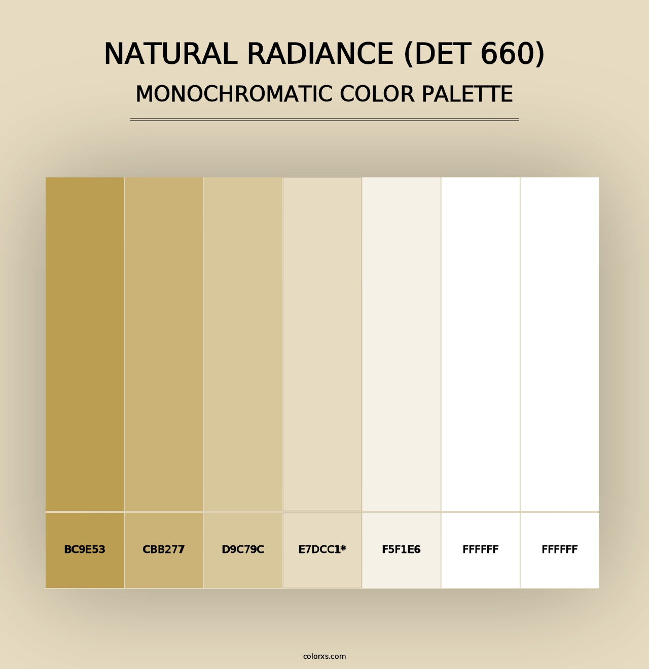 Natural Radiance (DET 660) - Monochromatic Color Palette