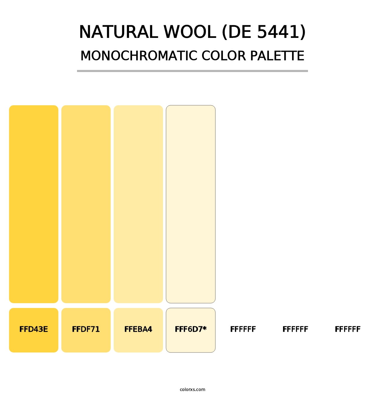 Natural Wool (DE 5441) - Monochromatic Color Palette