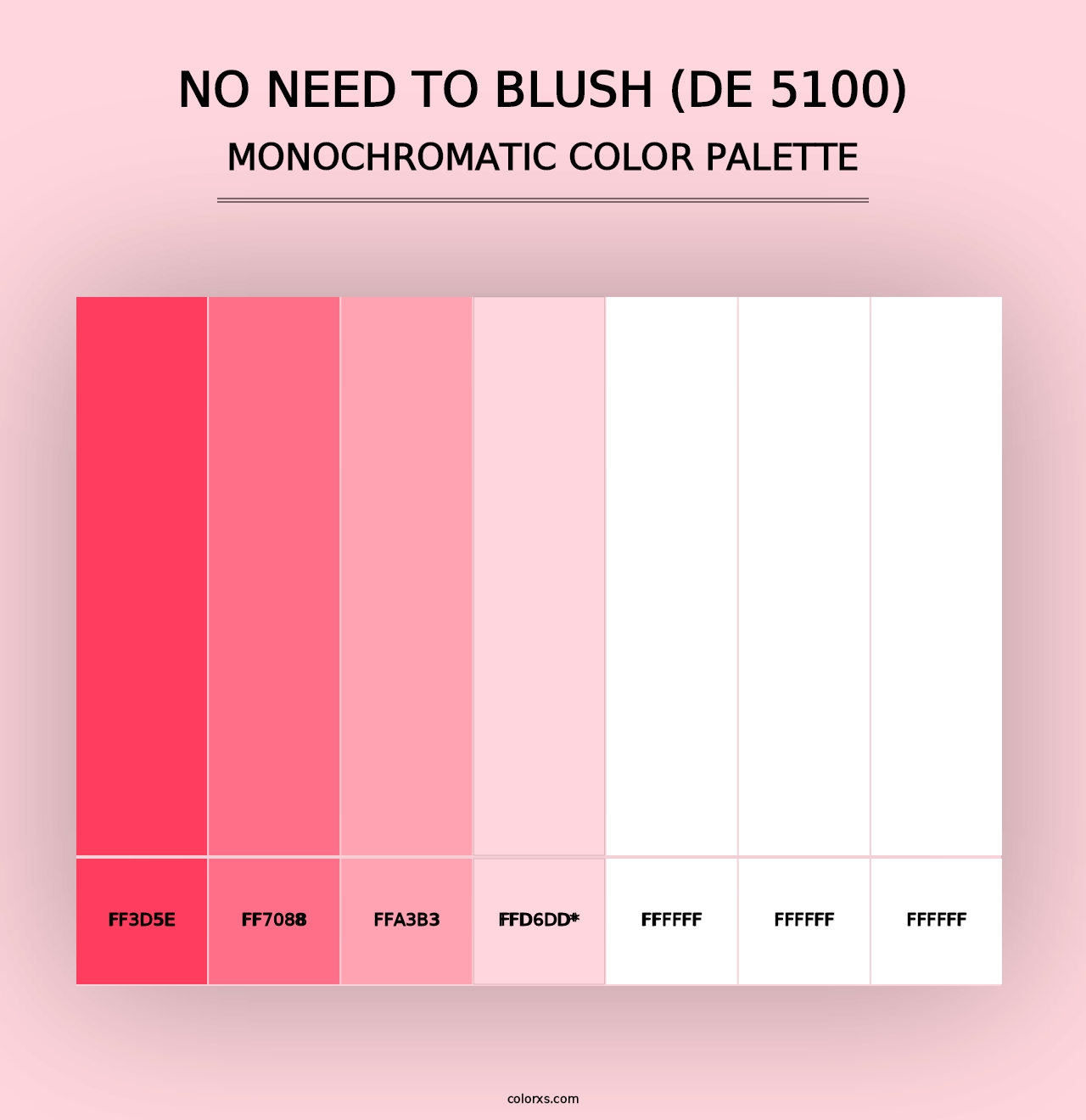 No Need to Blush (DE 5100) - Monochromatic Color Palette