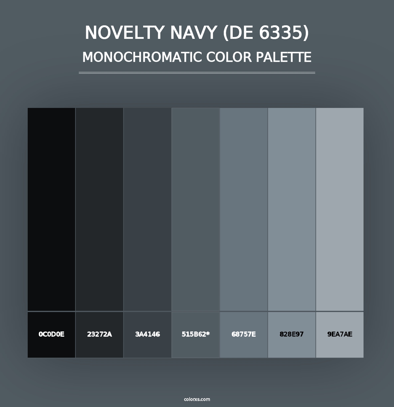 Novelty Navy (DE 6335) - Monochromatic Color Palette