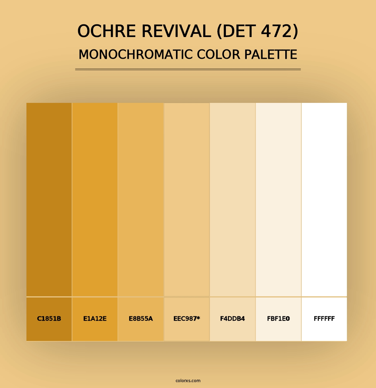 Ochre Revival (DET 472) - Monochromatic Color Palette