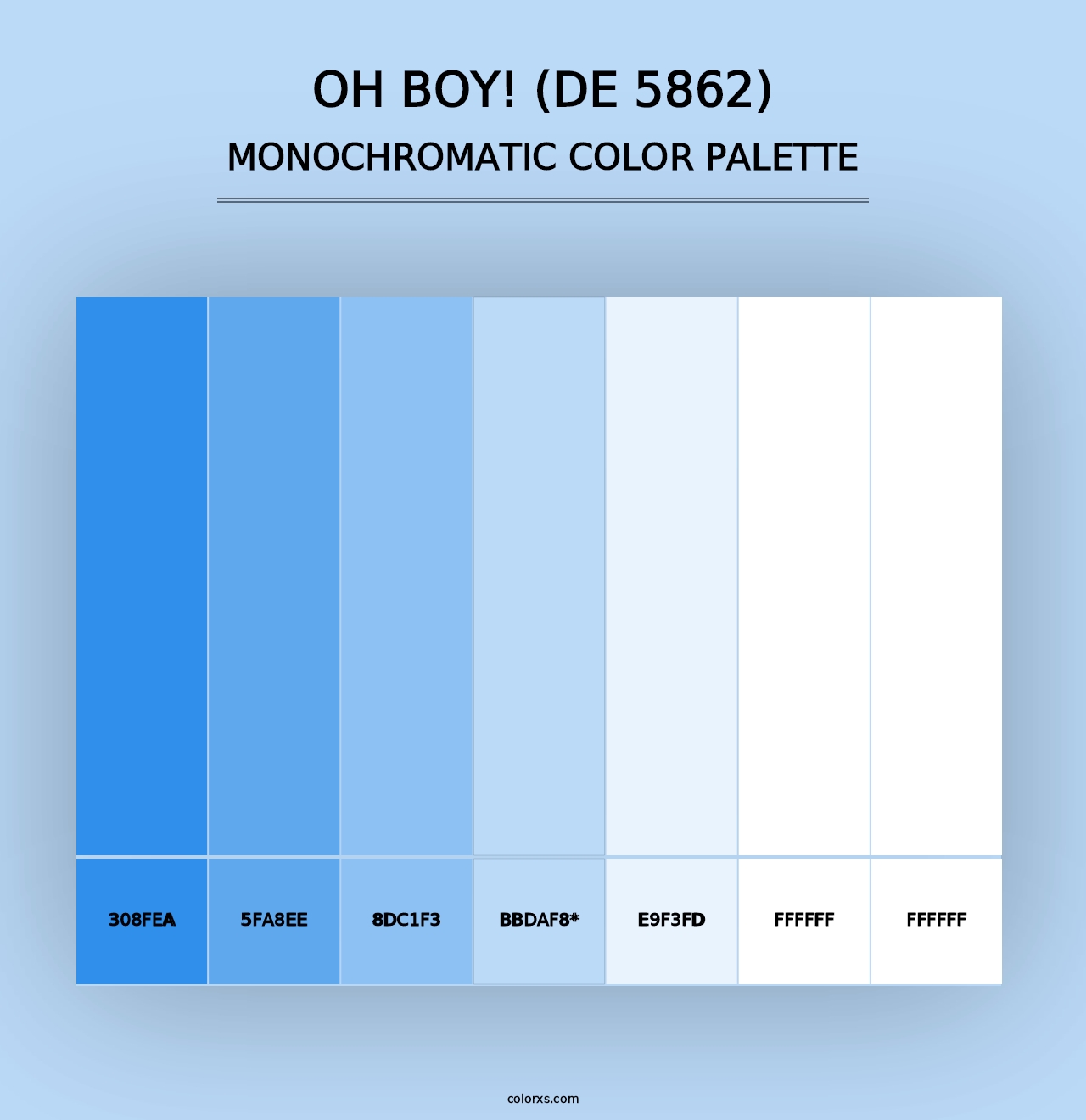 Oh Boy! (DE 5862) - Monochromatic Color Palette