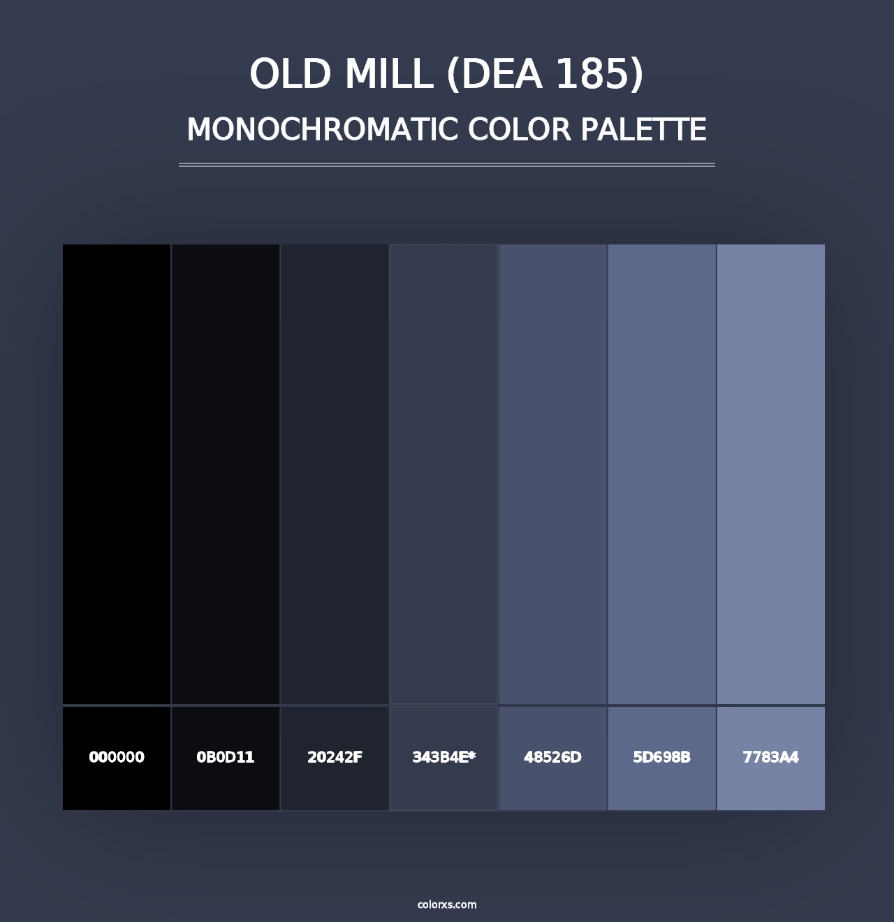 Old Mill (DEA 185) - Monochromatic Color Palette