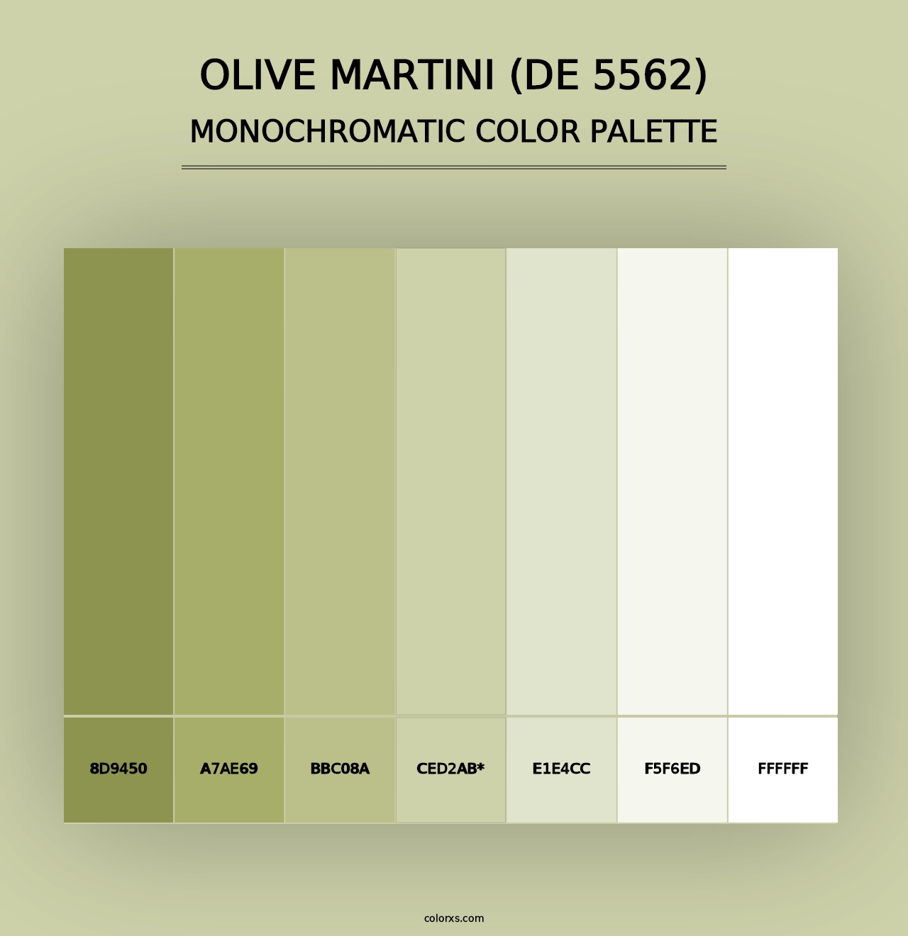 Olive Martini (DE 5562) - Monochromatic Color Palette