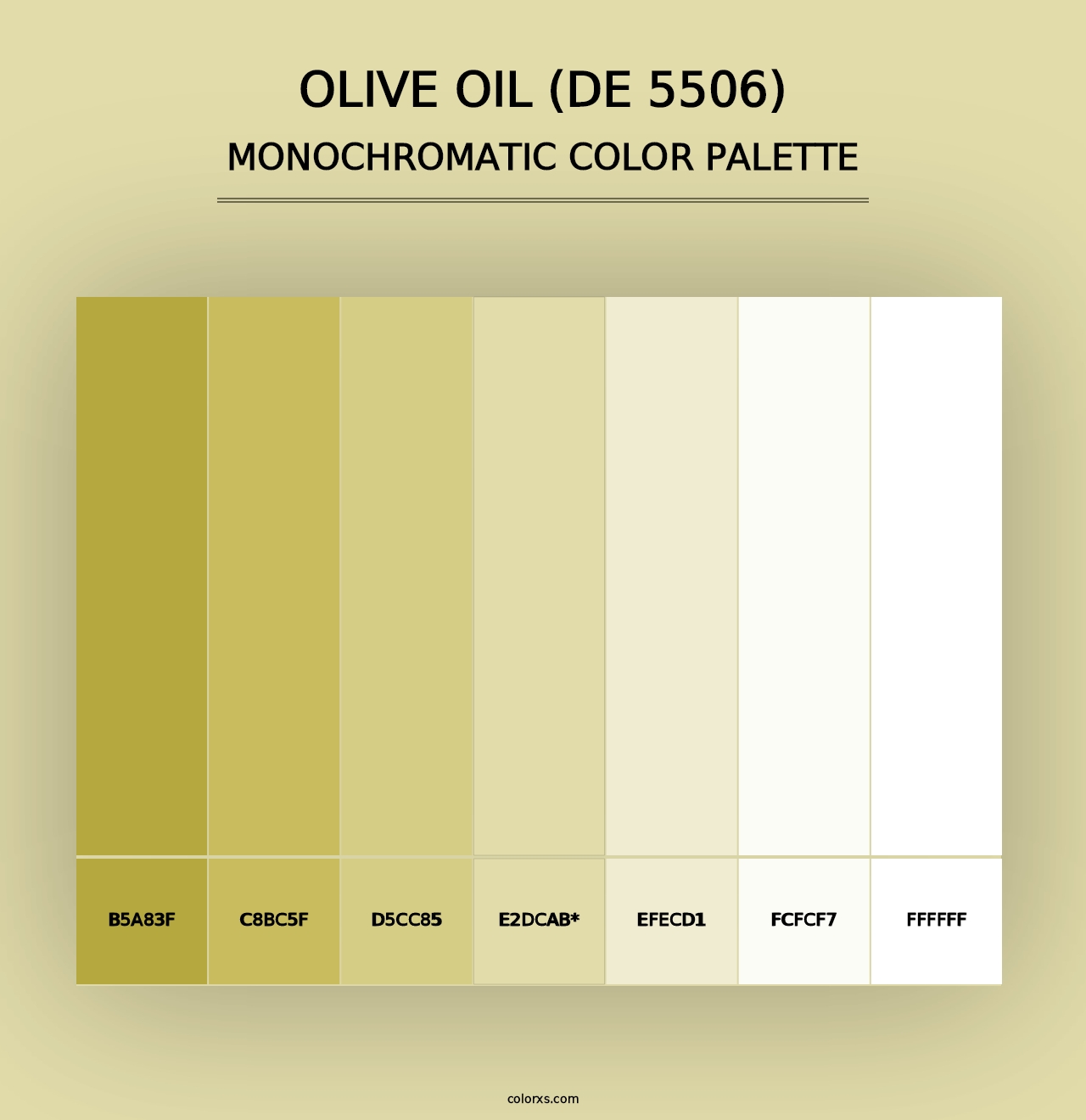 Olive Oil (DE 5506) - Monochromatic Color Palette