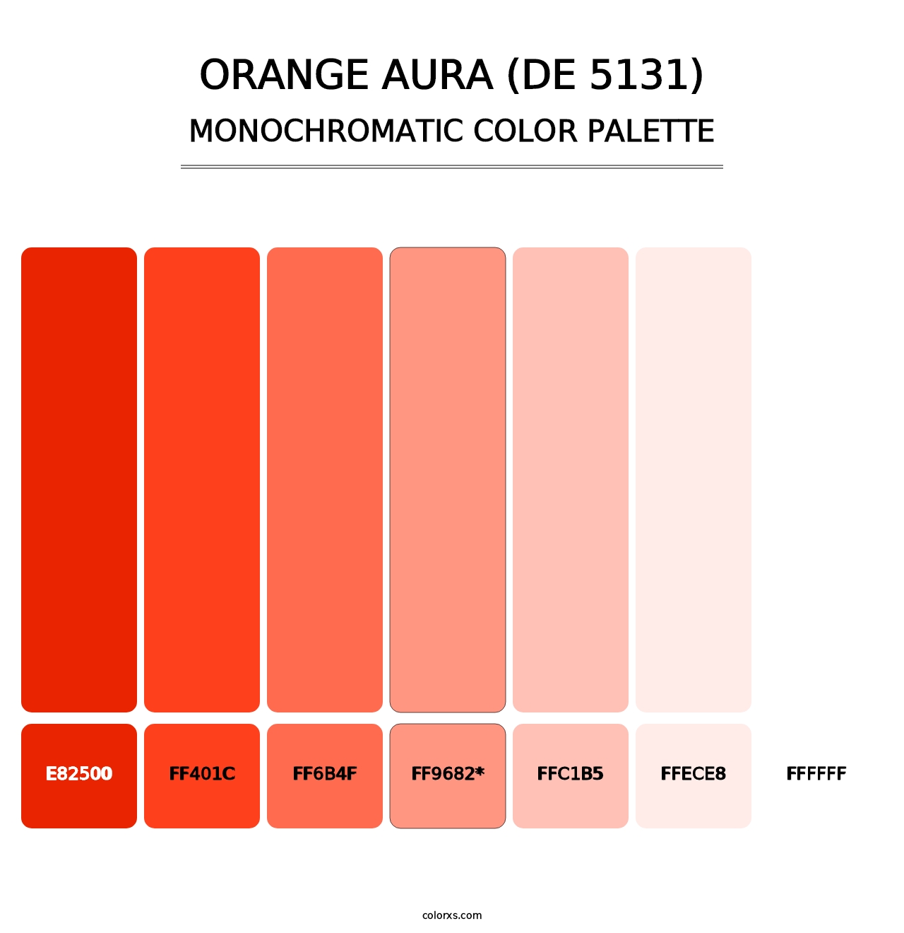 Orange Aura (DE 5131) - Monochromatic Color Palette