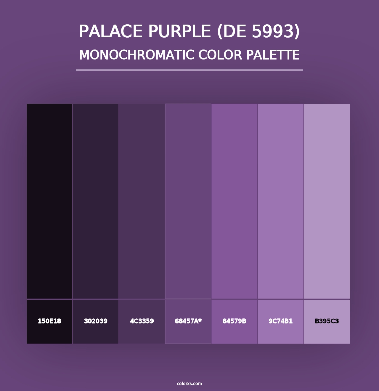 Palace Purple (DE 5993) - Monochromatic Color Palette