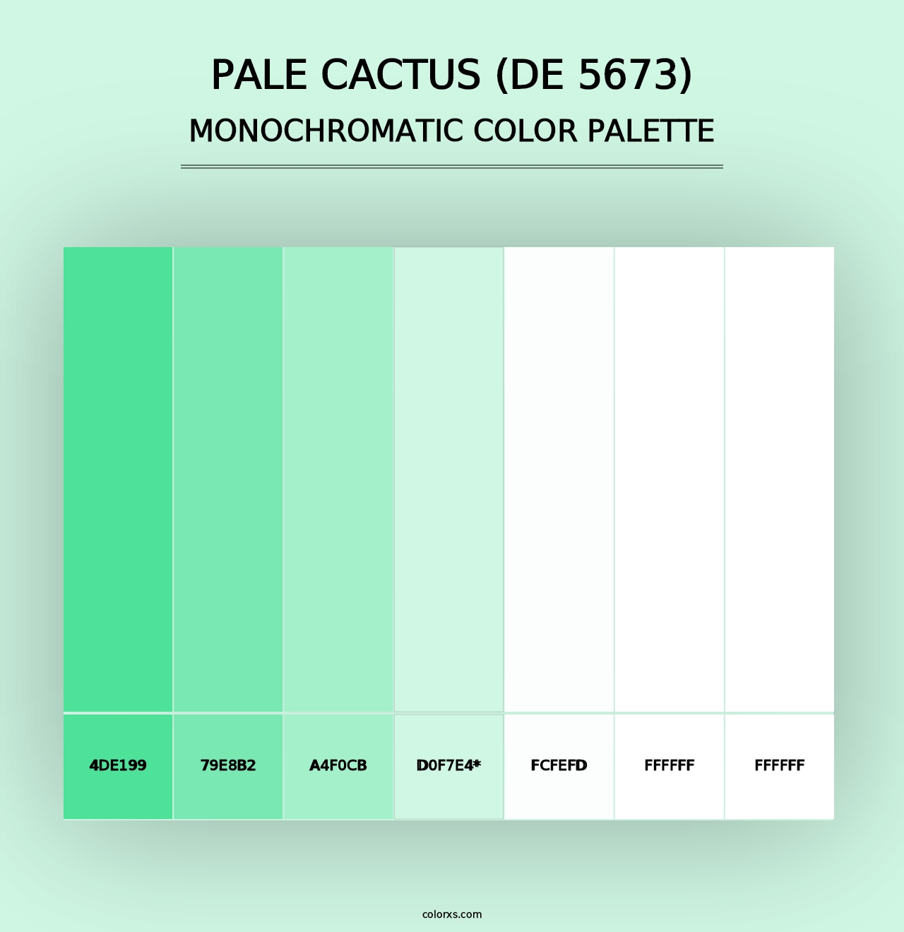 Pale Cactus (DE 5673) - Monochromatic Color Palette