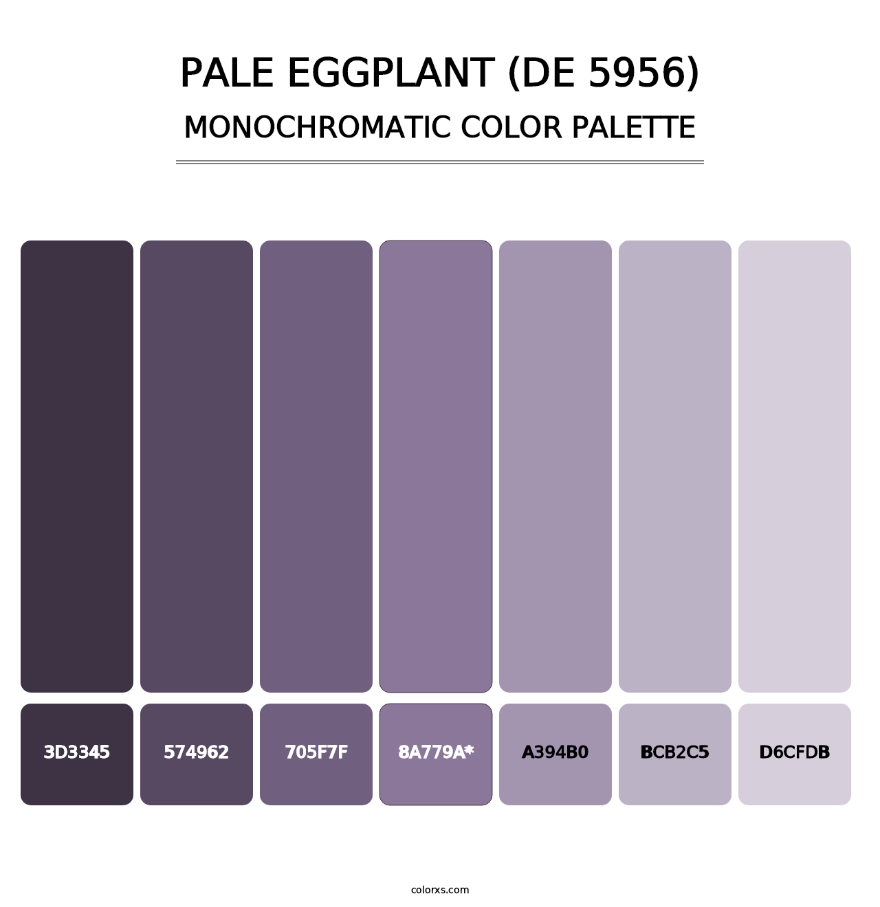 Pale Eggplant (DE 5956) - Monochromatic Color Palette