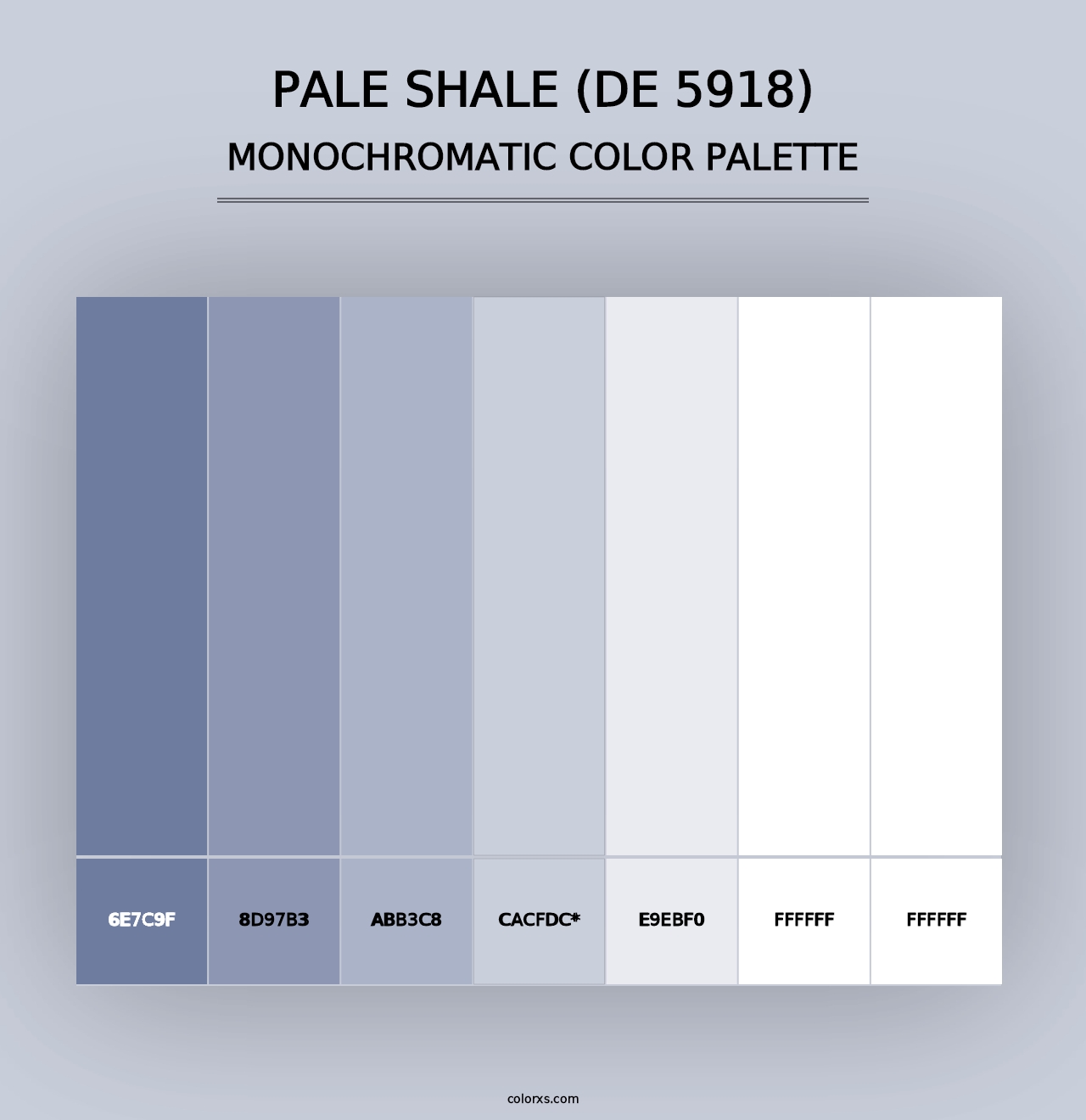 Pale Shale (DE 5918) - Monochromatic Color Palette