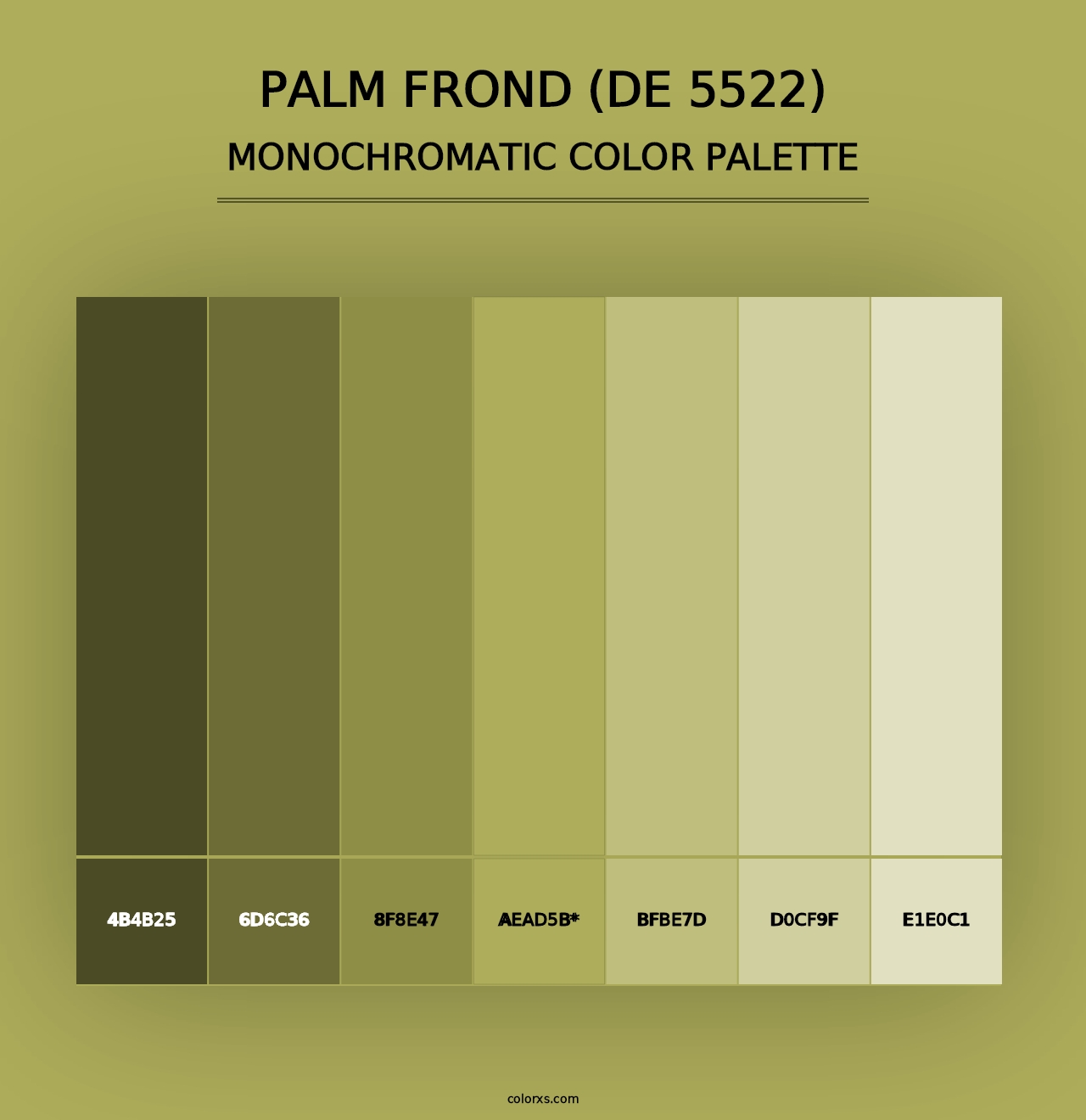 Palm Frond (DE 5522) - Monochromatic Color Palette