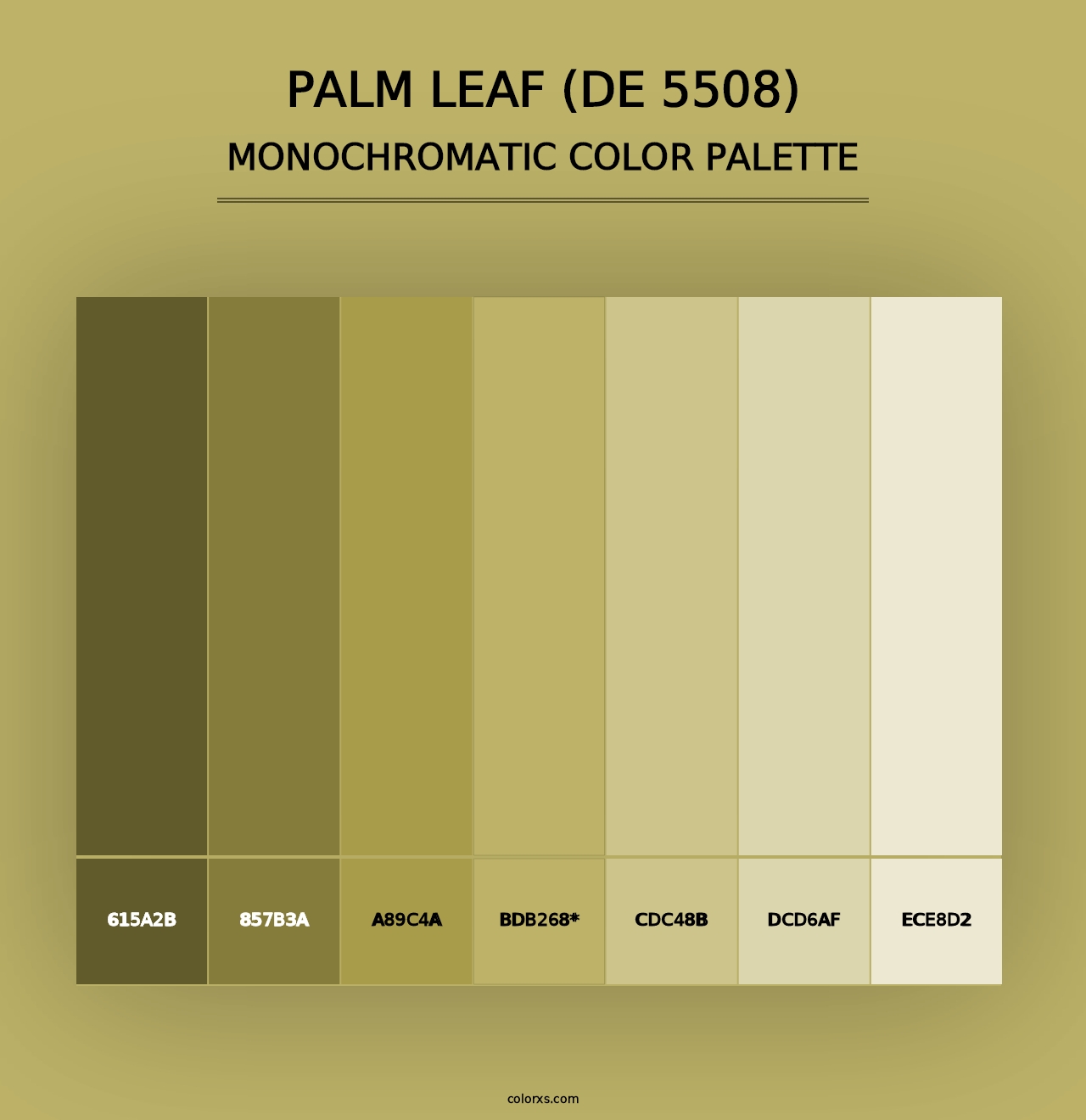 Palm Leaf (DE 5508) - Monochromatic Color Palette