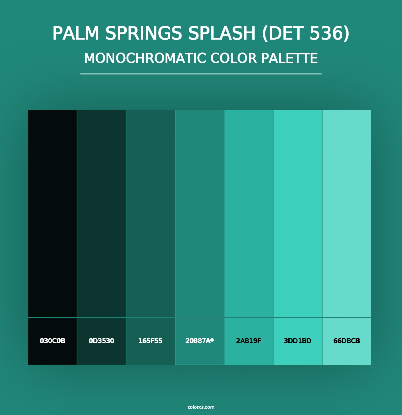 Palm Springs Splash (DET 536) - Monochromatic Color Palette