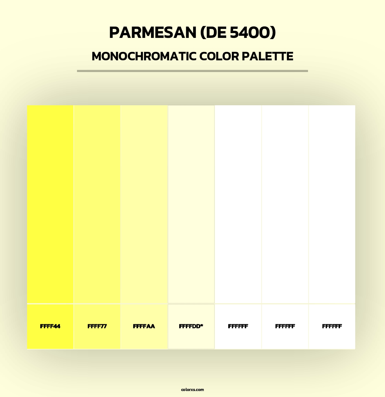 Parmesan (DE 5400) - Monochromatic Color Palette