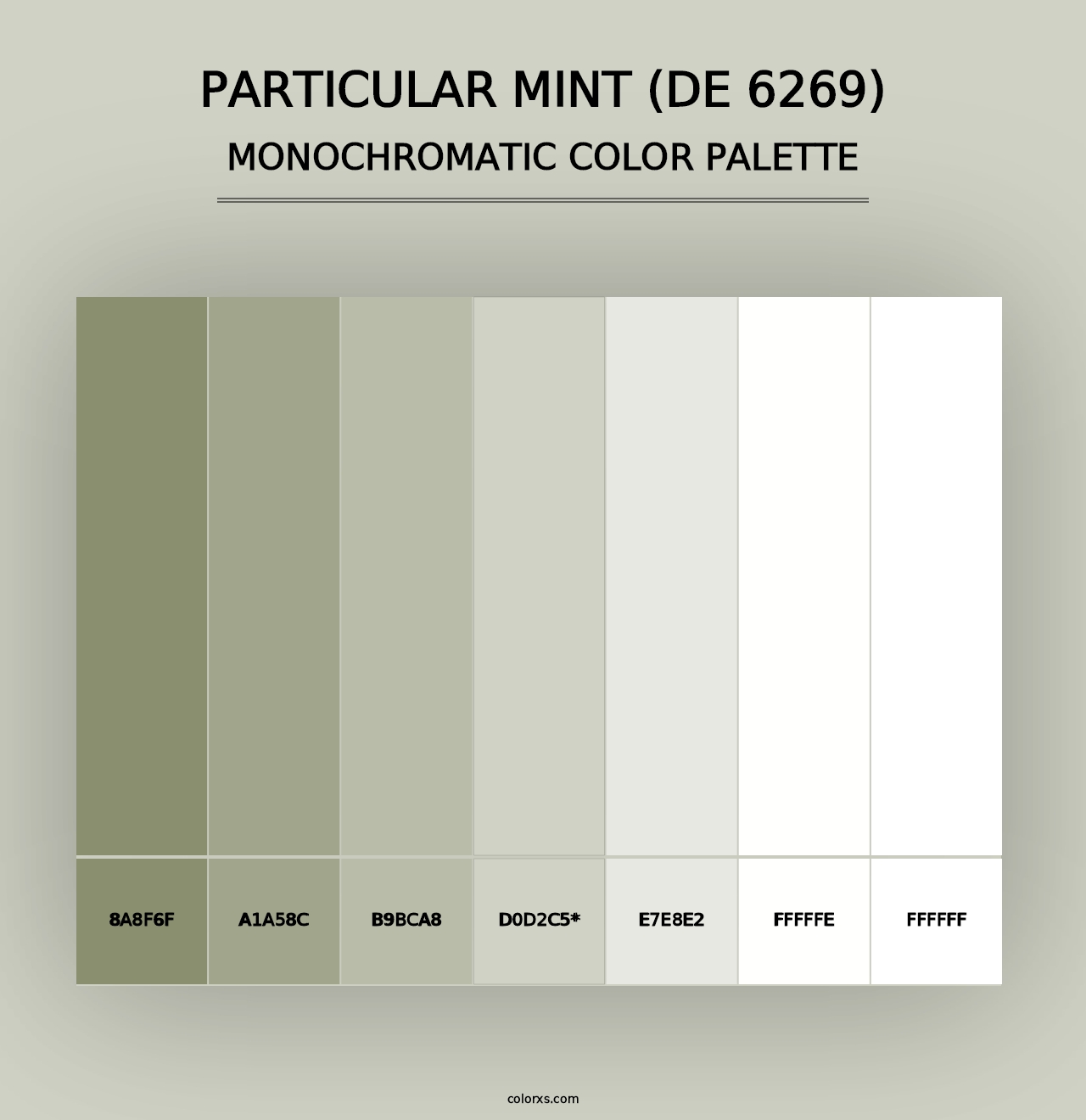 Particular Mint (DE 6269) - Monochromatic Color Palette