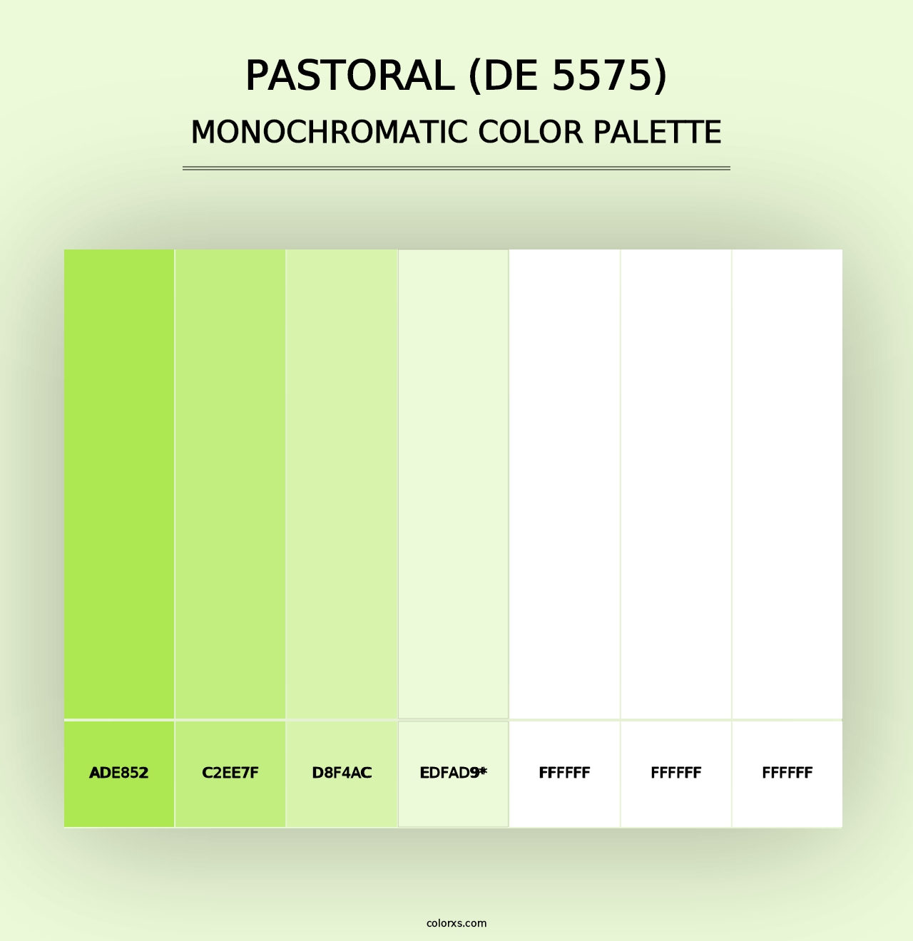 Pastoral (DE 5575) - Monochromatic Color Palette