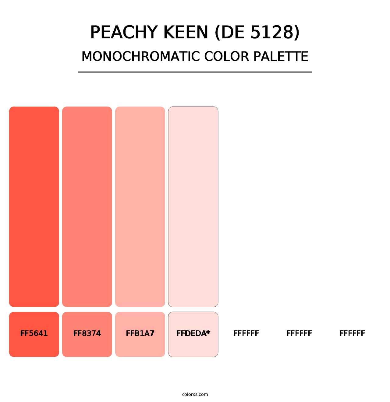 Peachy Keen (DE 5128) - Monochromatic Color Palette