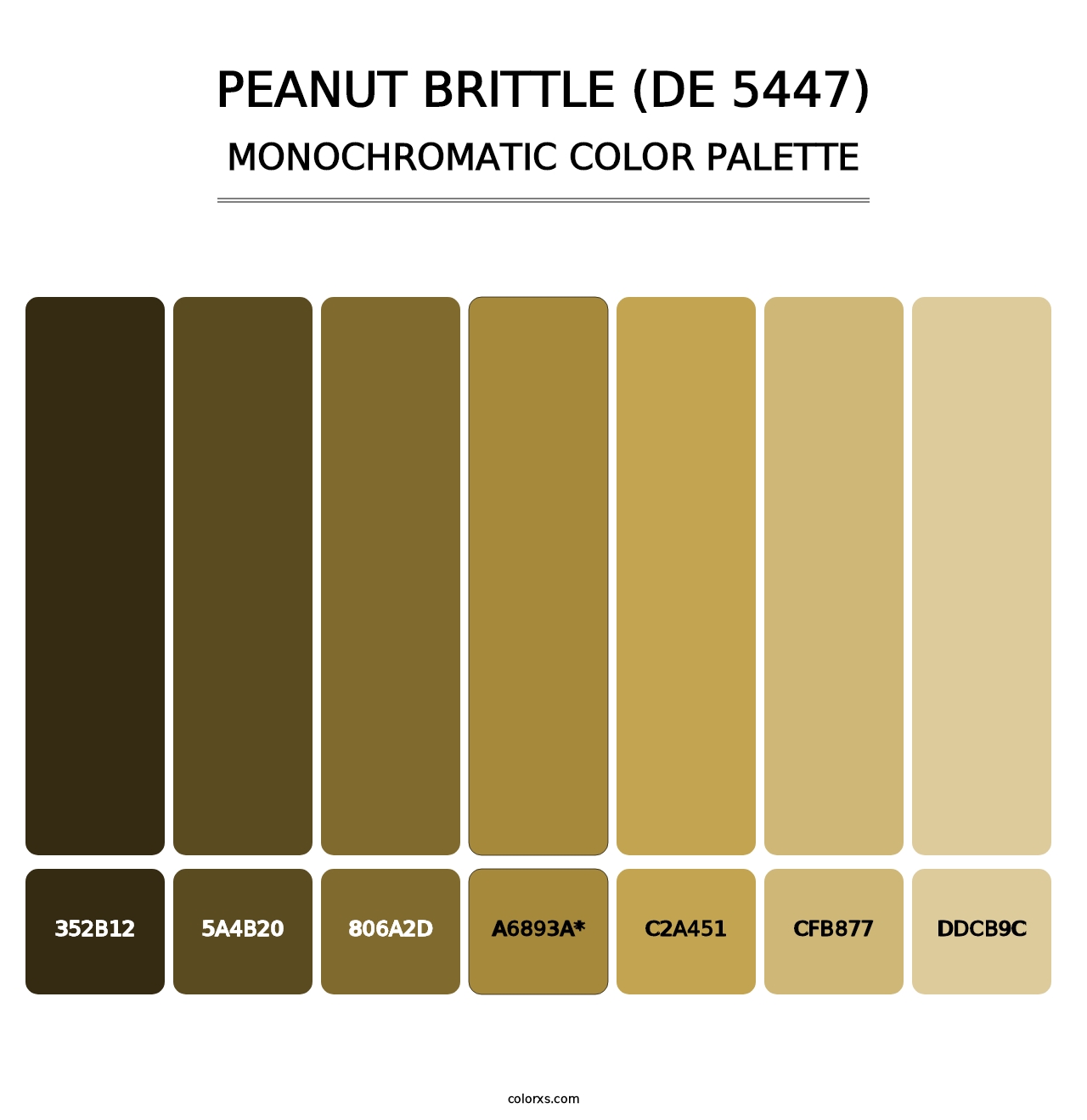 Peanut Brittle (DE 5447) - Monochromatic Color Palette