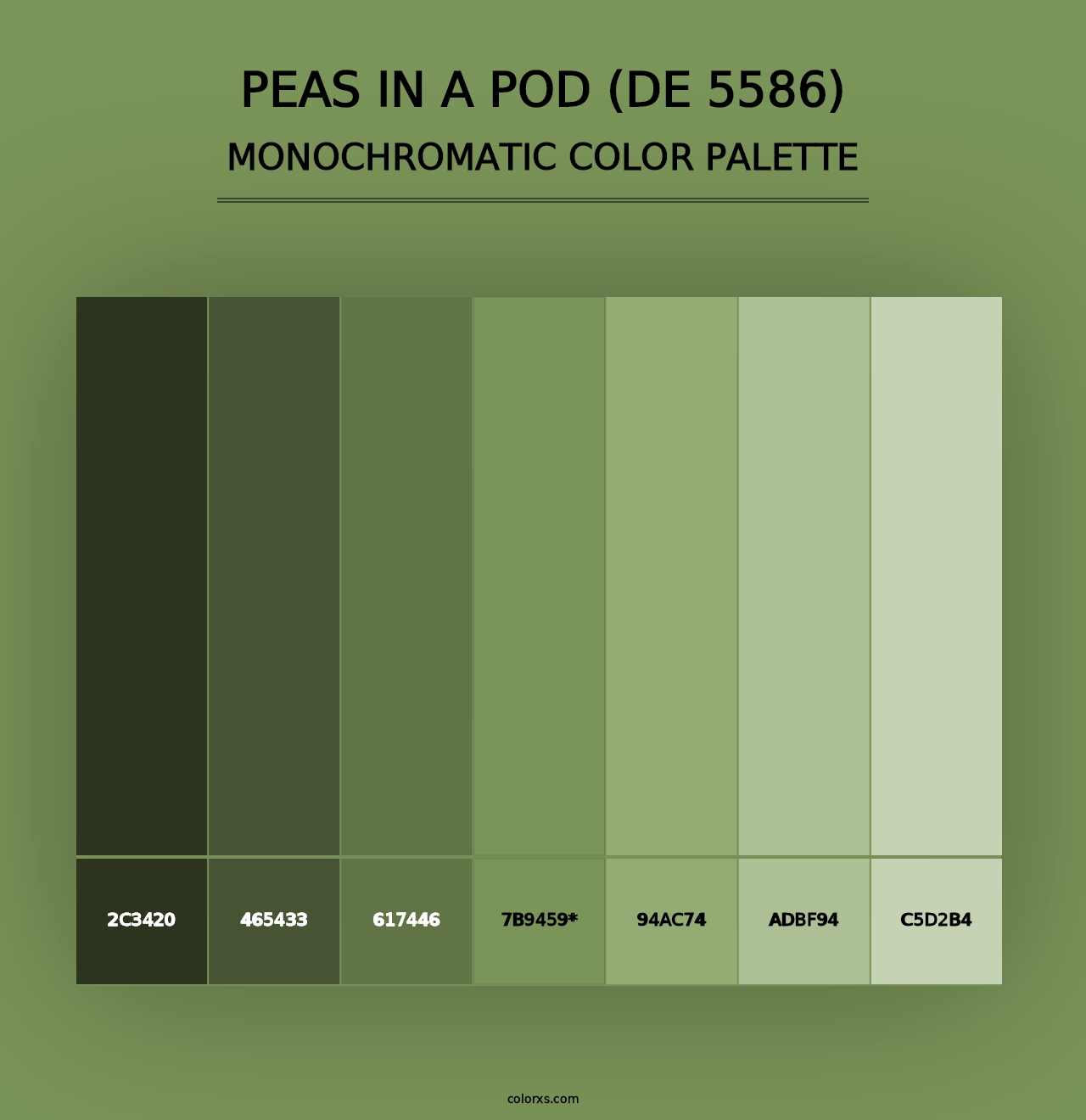 Peas in a Pod (DE 5586) - Monochromatic Color Palette