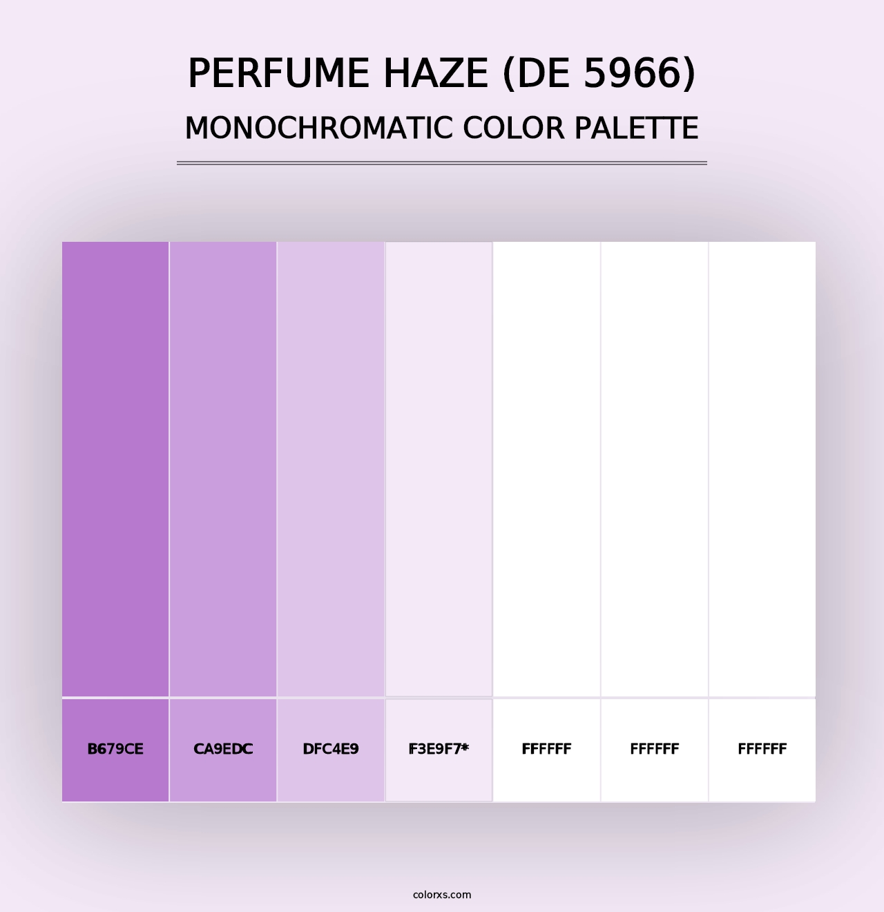 Perfume Haze (DE 5966) - Monochromatic Color Palette