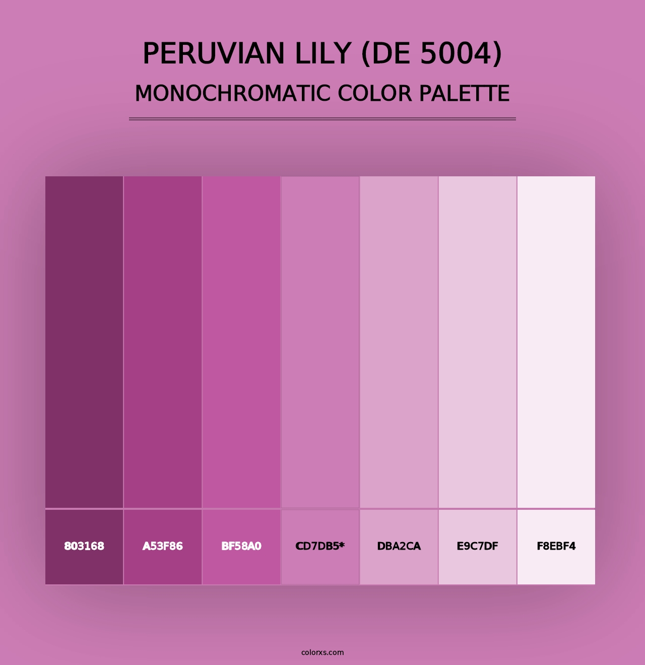 Peruvian Lily (DE 5004) - Monochromatic Color Palette