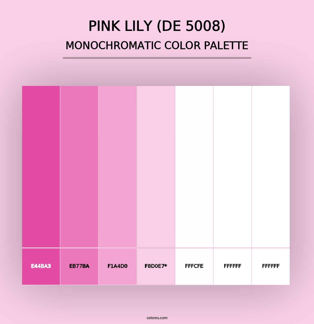 Pink Lily (DE 5008) - Monochromatic Color Palette