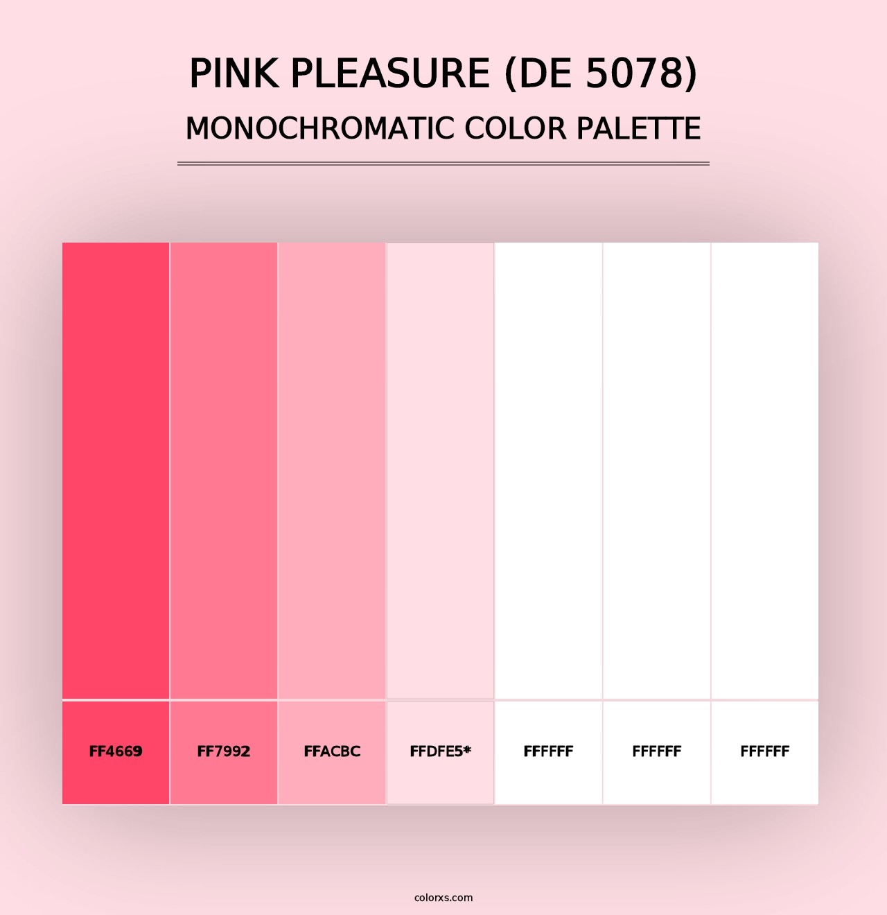 Pink Pleasure (DE 5078) - Monochromatic Color Palette