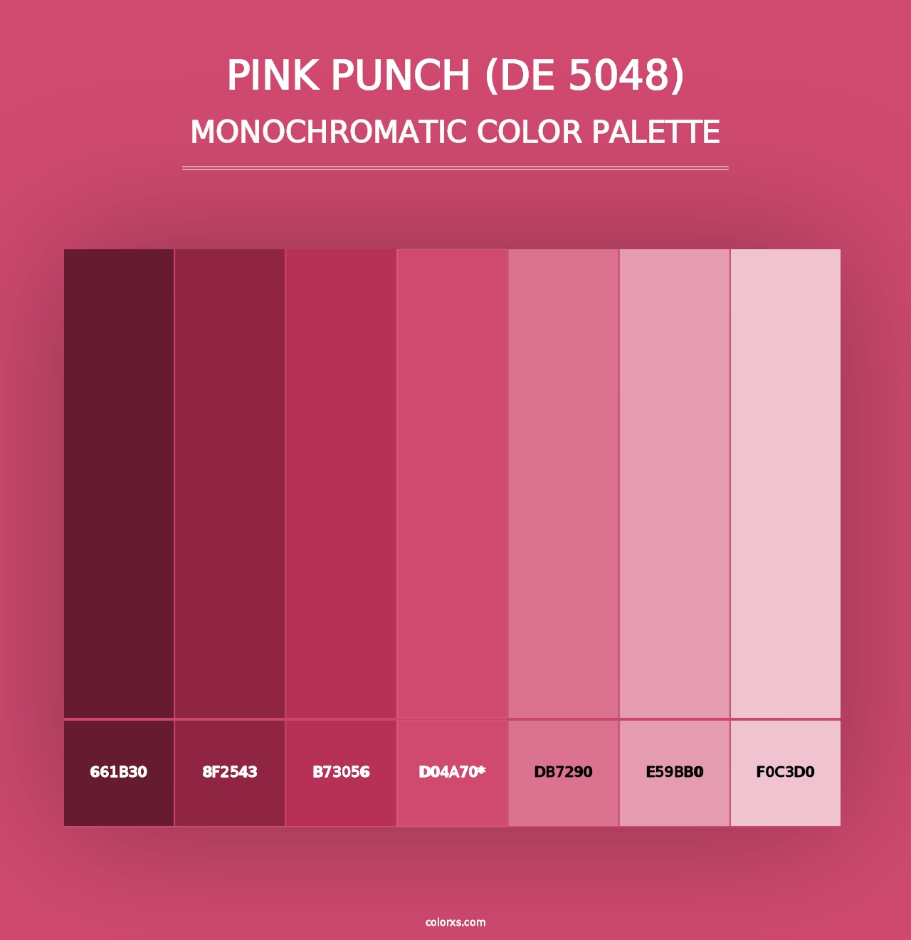 Pink Punch (DE 5048) - Monochromatic Color Palette