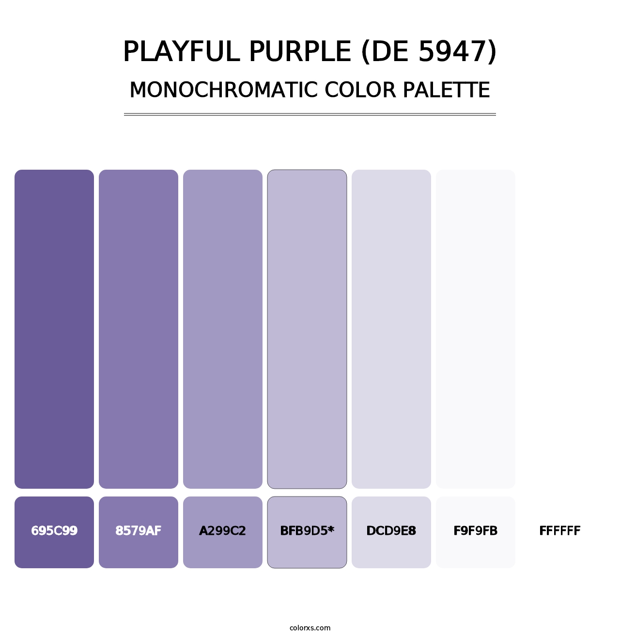 Playful Purple (DE 5947) - Monochromatic Color Palette