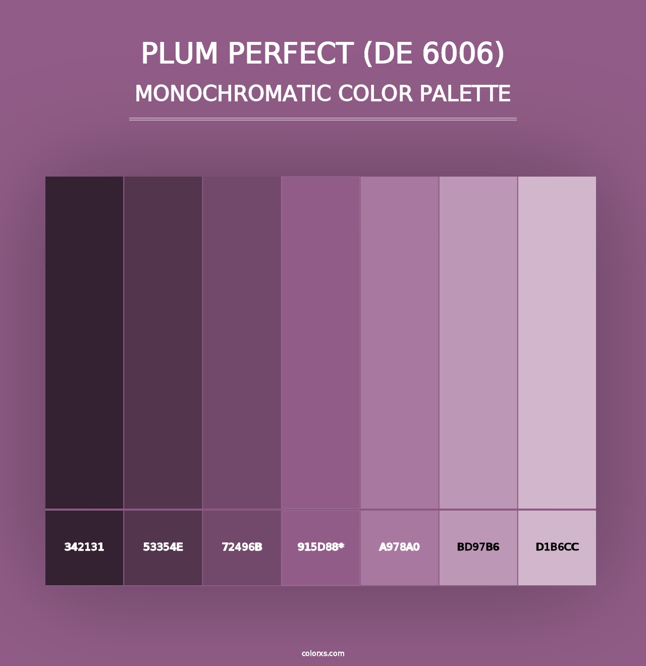 Plum Perfect (DE 6006) - Monochromatic Color Palette