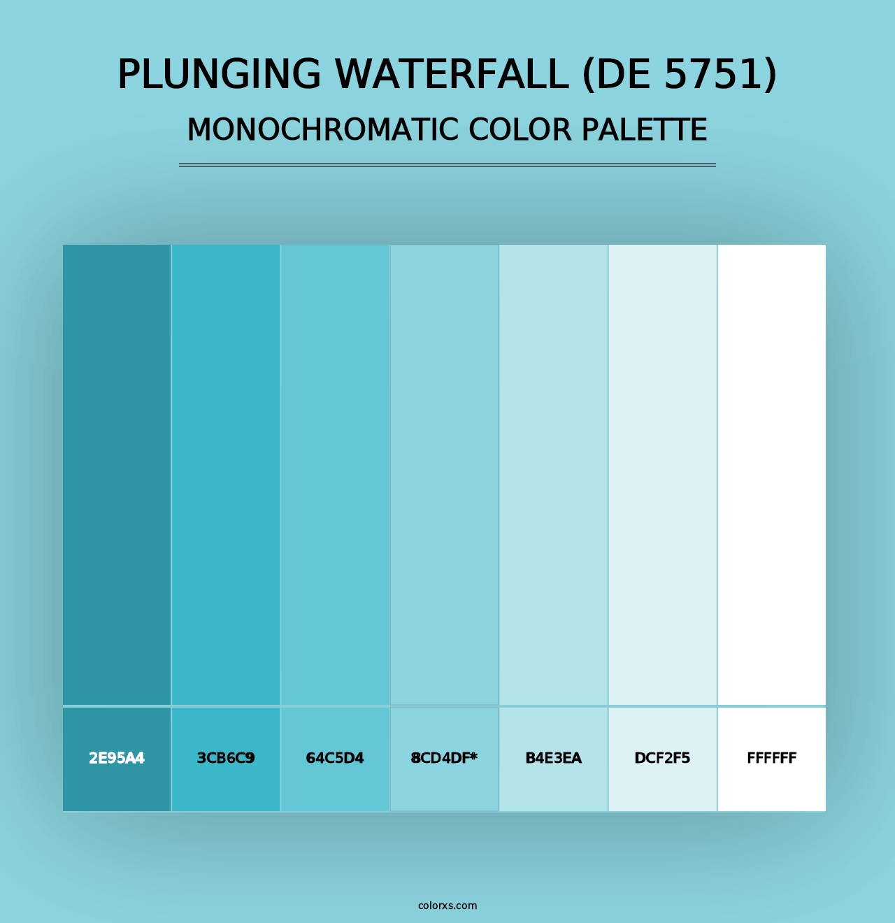 Plunging Waterfall (DE 5751) - Monochromatic Color Palette