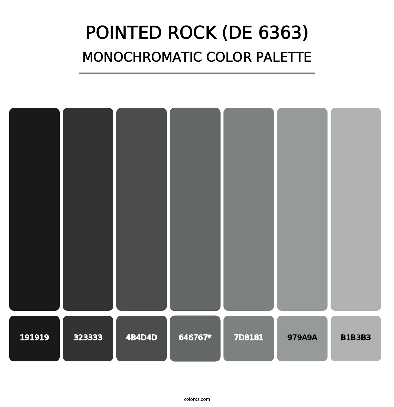 Pointed Rock (DE 6363) - Monochromatic Color Palette