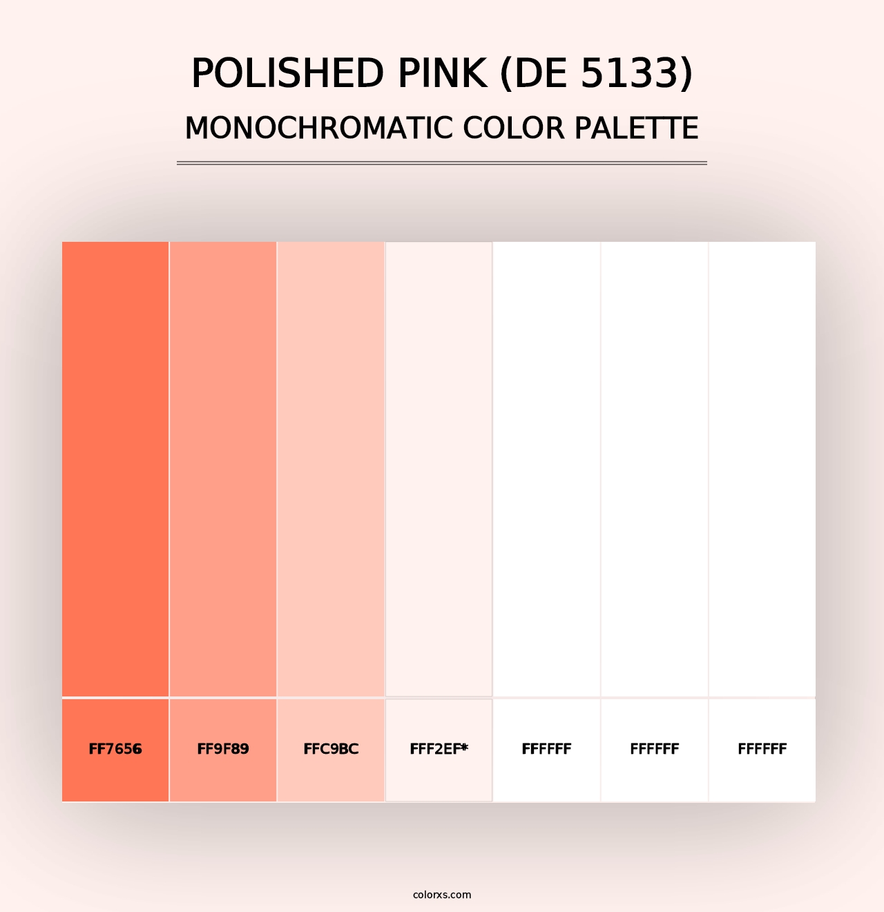 Polished Pink (DE 5133) - Monochromatic Color Palette