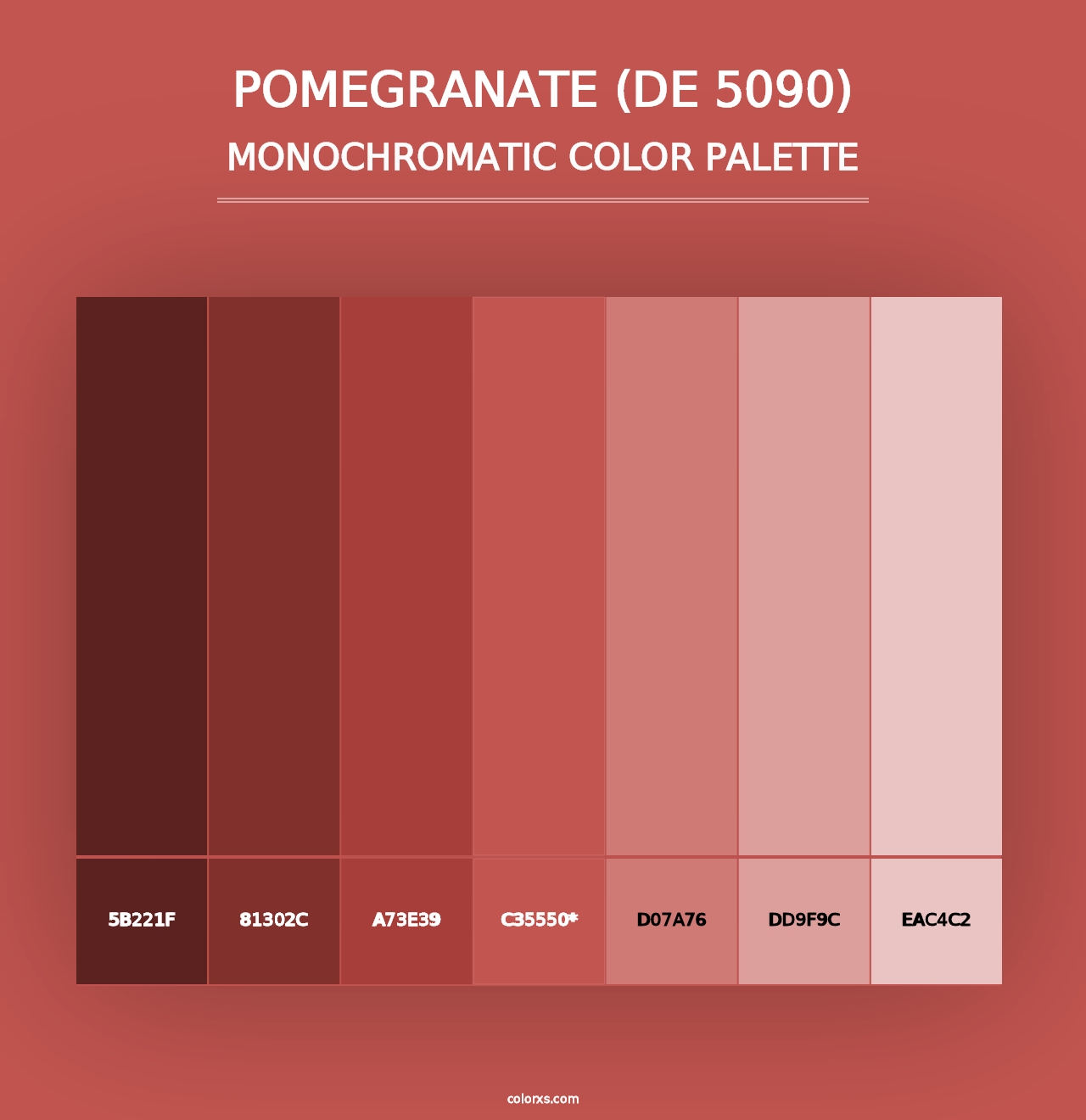 Pomegranate (DE 5090) - Monochromatic Color Palette