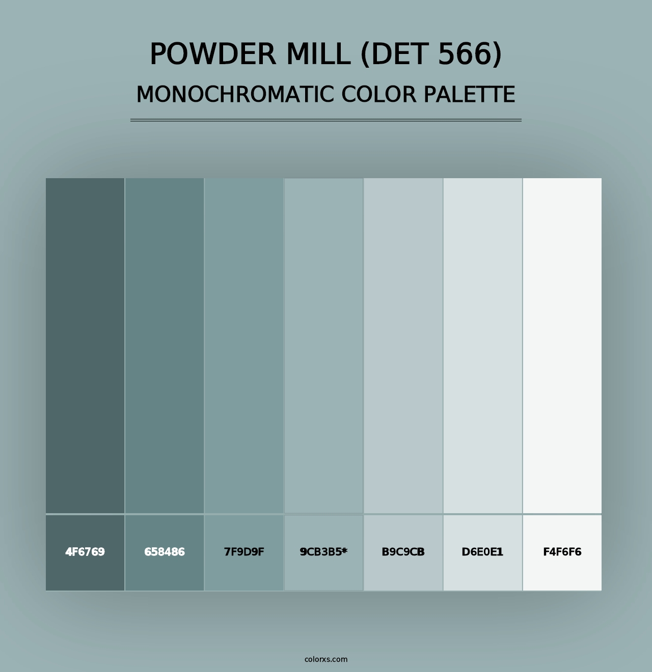 Powder Mill (DET 566) - Monochromatic Color Palette