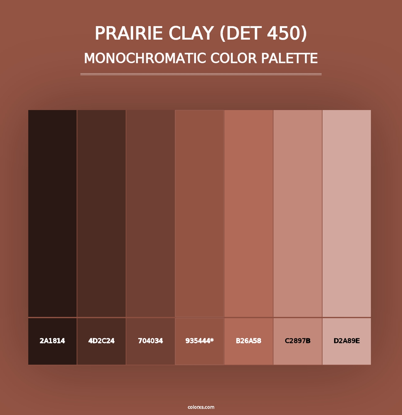 Prairie Clay (DET 450) - Monochromatic Color Palette