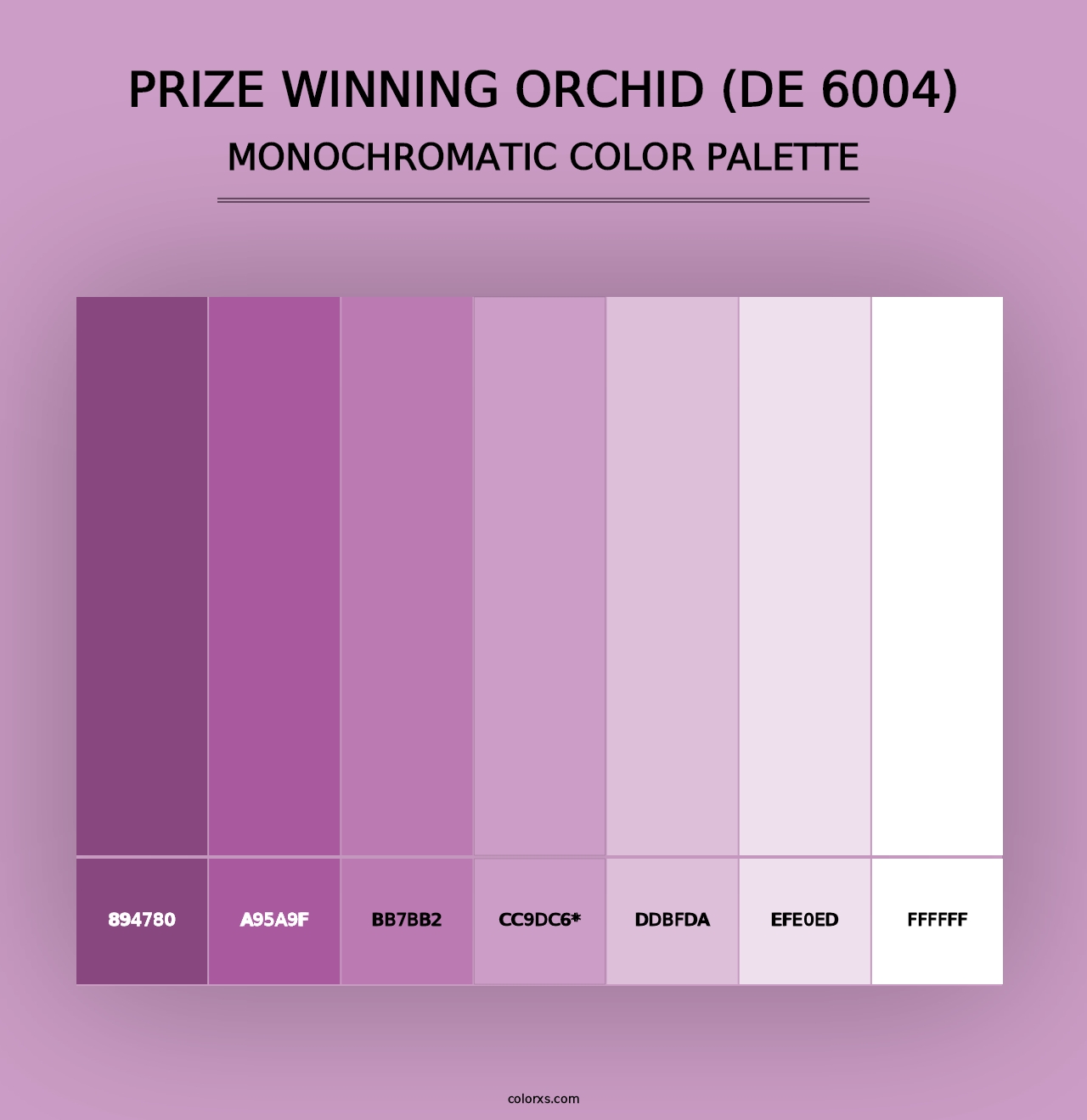 Prize Winning Orchid (DE 6004) - Monochromatic Color Palette