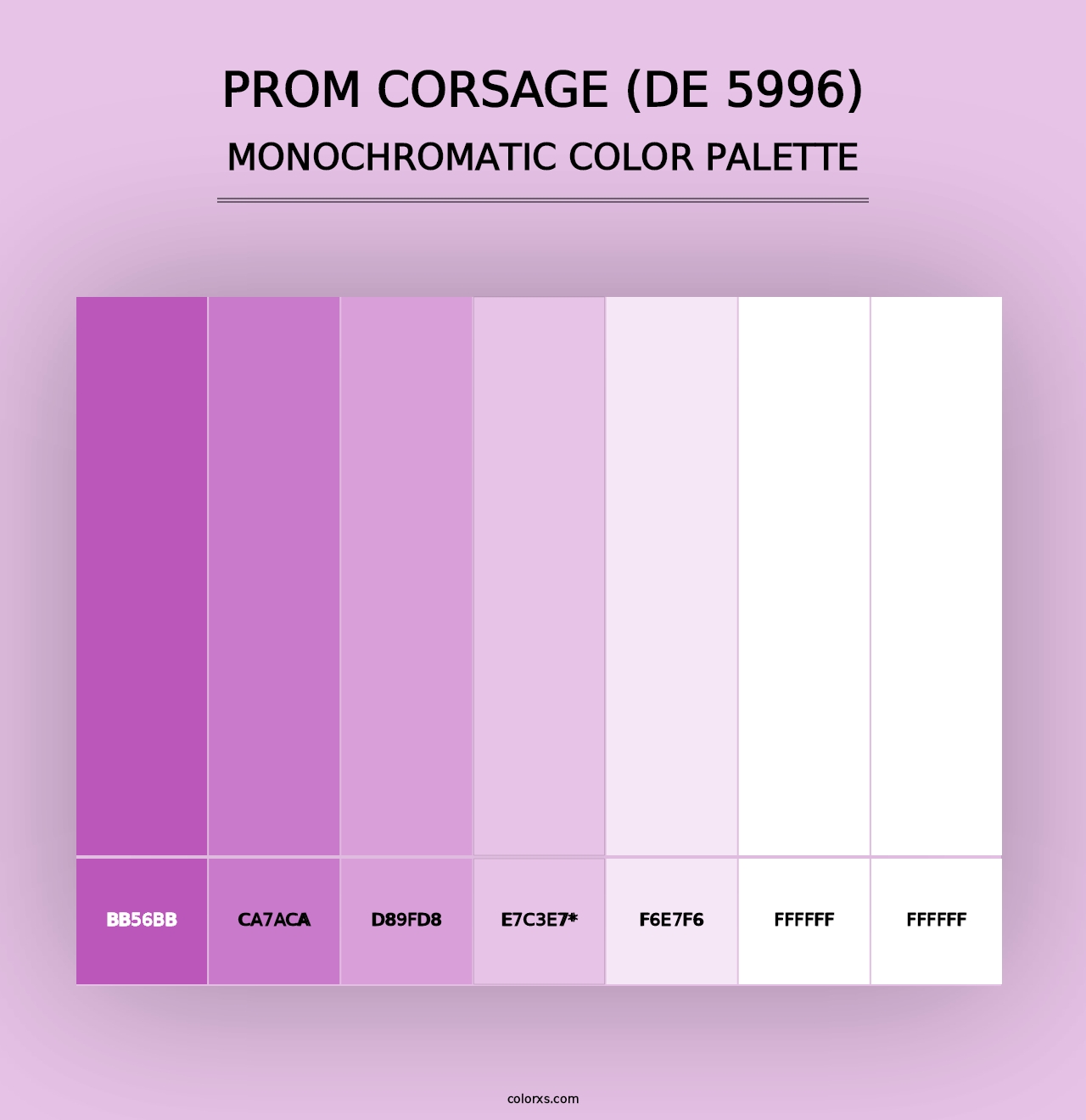 Prom Corsage (DE 5996) - Monochromatic Color Palette