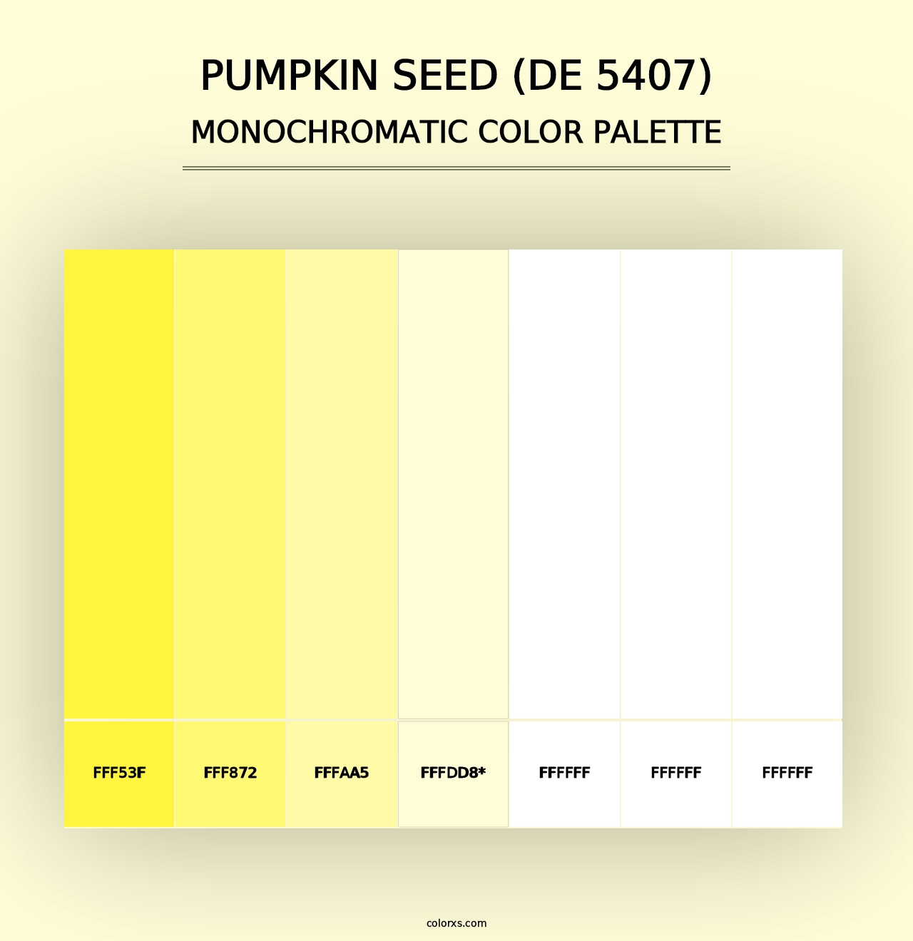 Pumpkin Seed (DE 5407) - Monochromatic Color Palette