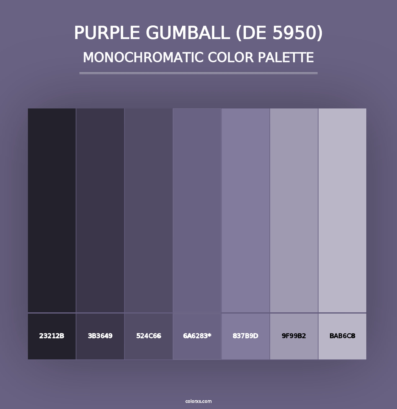 Purple Gumball (DE 5950) - Monochromatic Color Palette