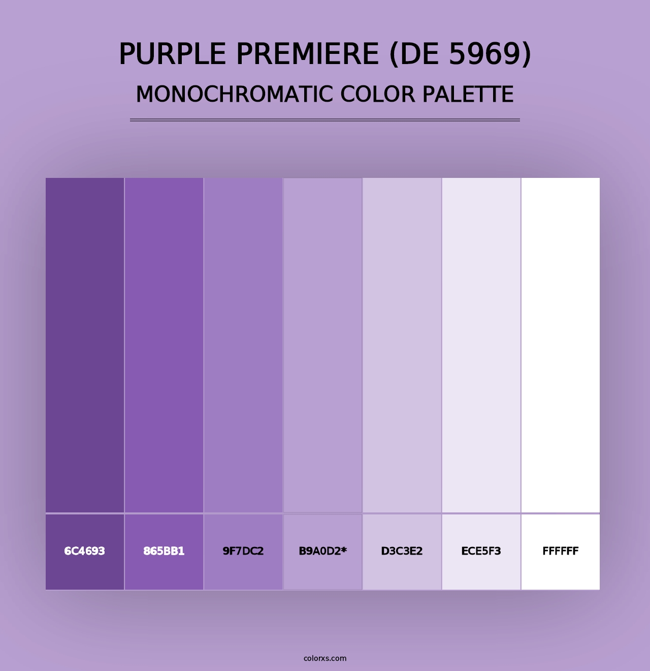 Purple Premiere (DE 5969) - Monochromatic Color Palette