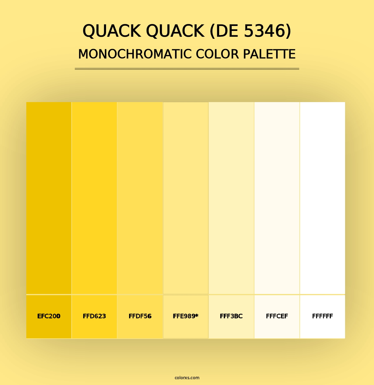 Quack Quack (DE 5346) - Monochromatic Color Palette