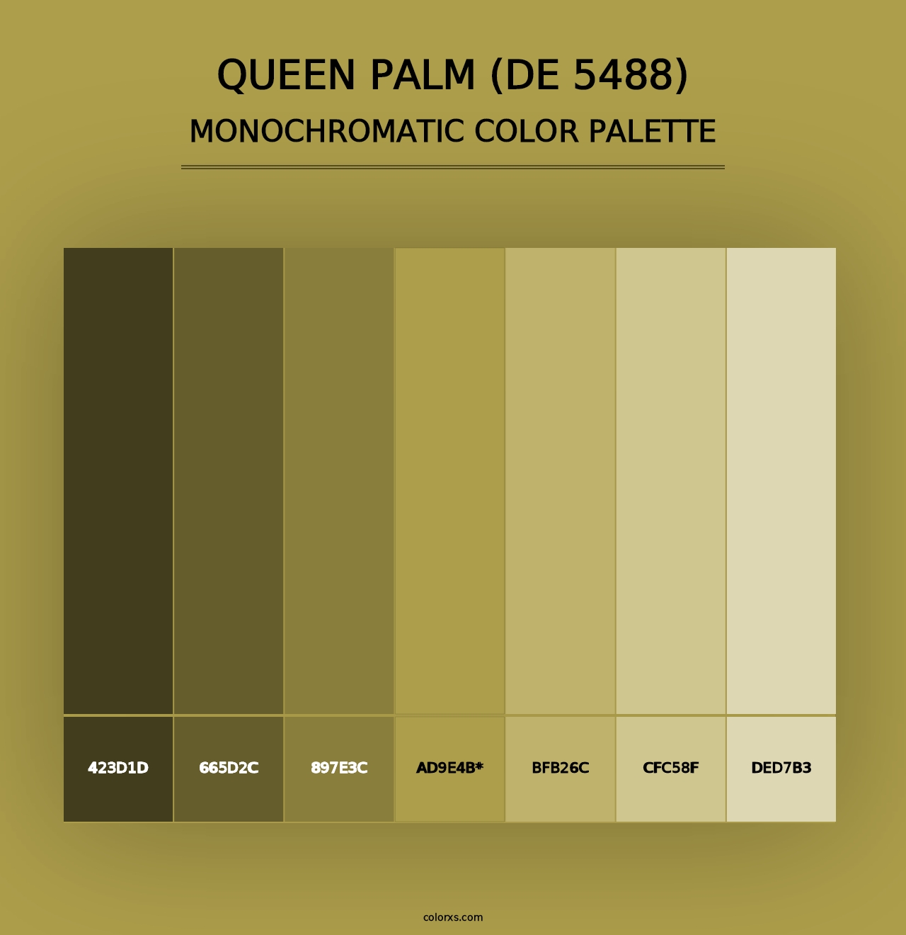 Queen Palm (DE 5488) - Monochromatic Color Palette