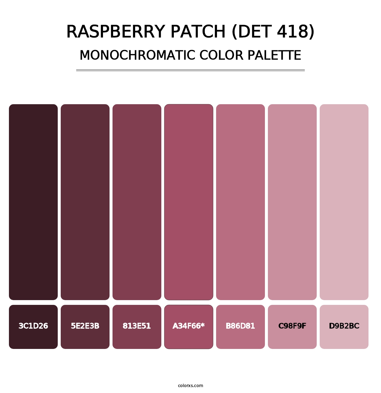 Raspberry Patch (DET 418) - Monochromatic Color Palette