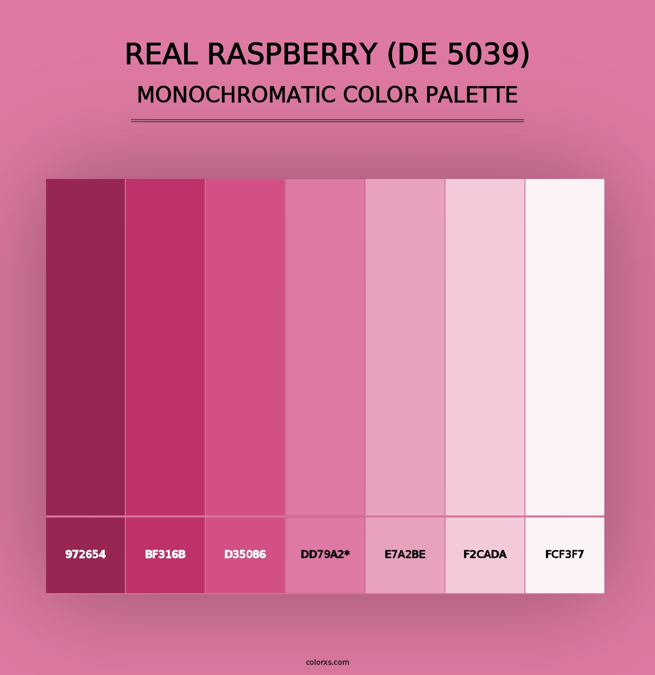 Real Raspberry (DE 5039) - Monochromatic Color Palette