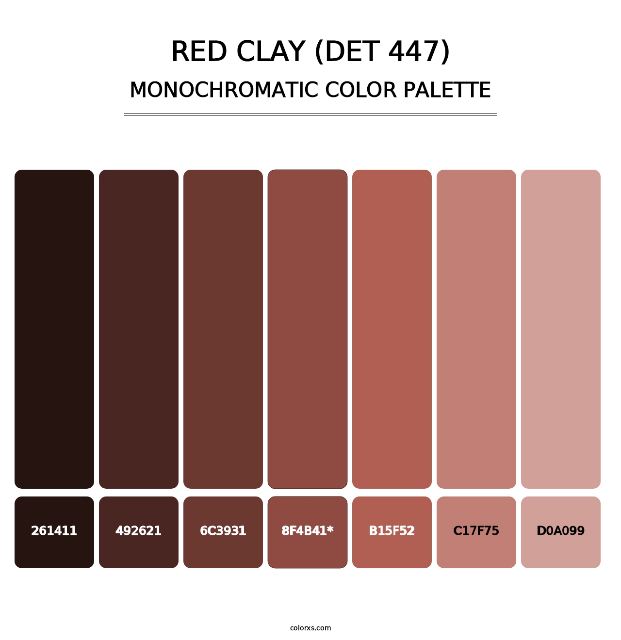 Red Clay (DET 447) - Monochromatic Color Palette